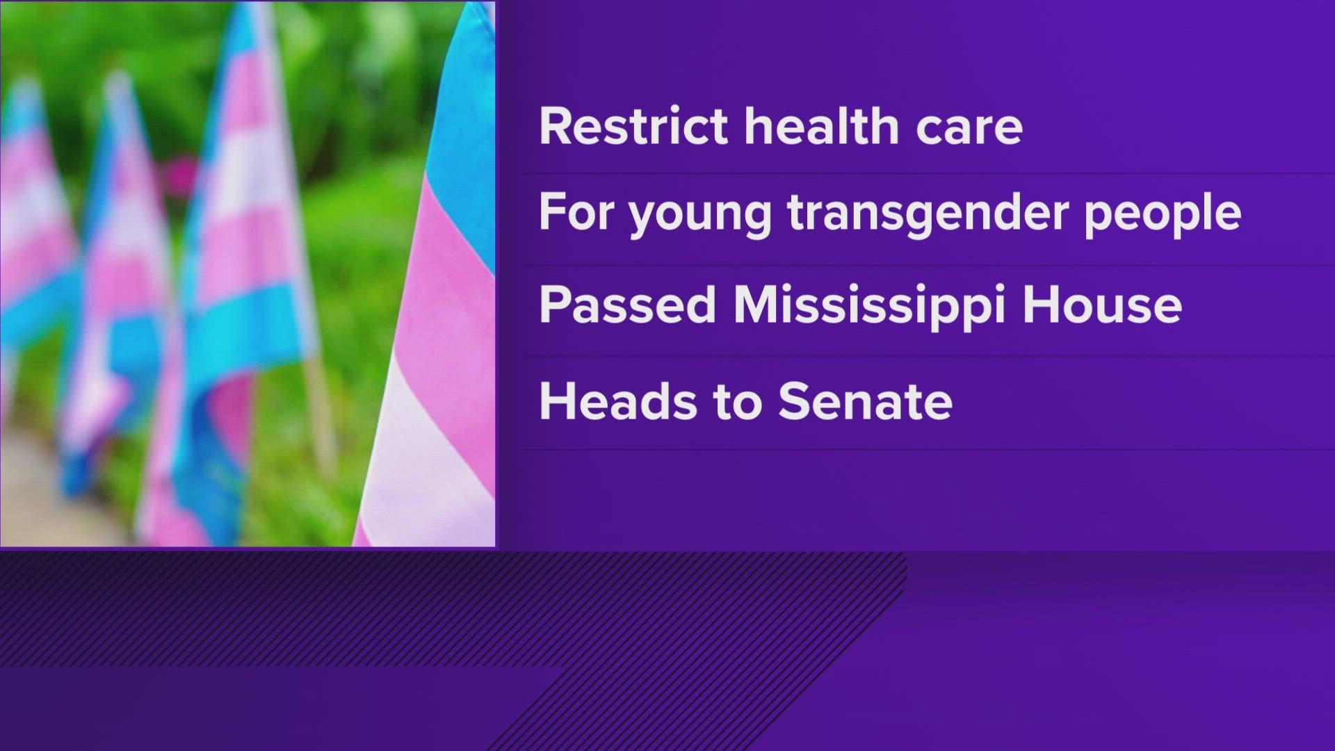 Mississippi joins about a dozen other conservative states in trying to restrict health care access for young transgender people.