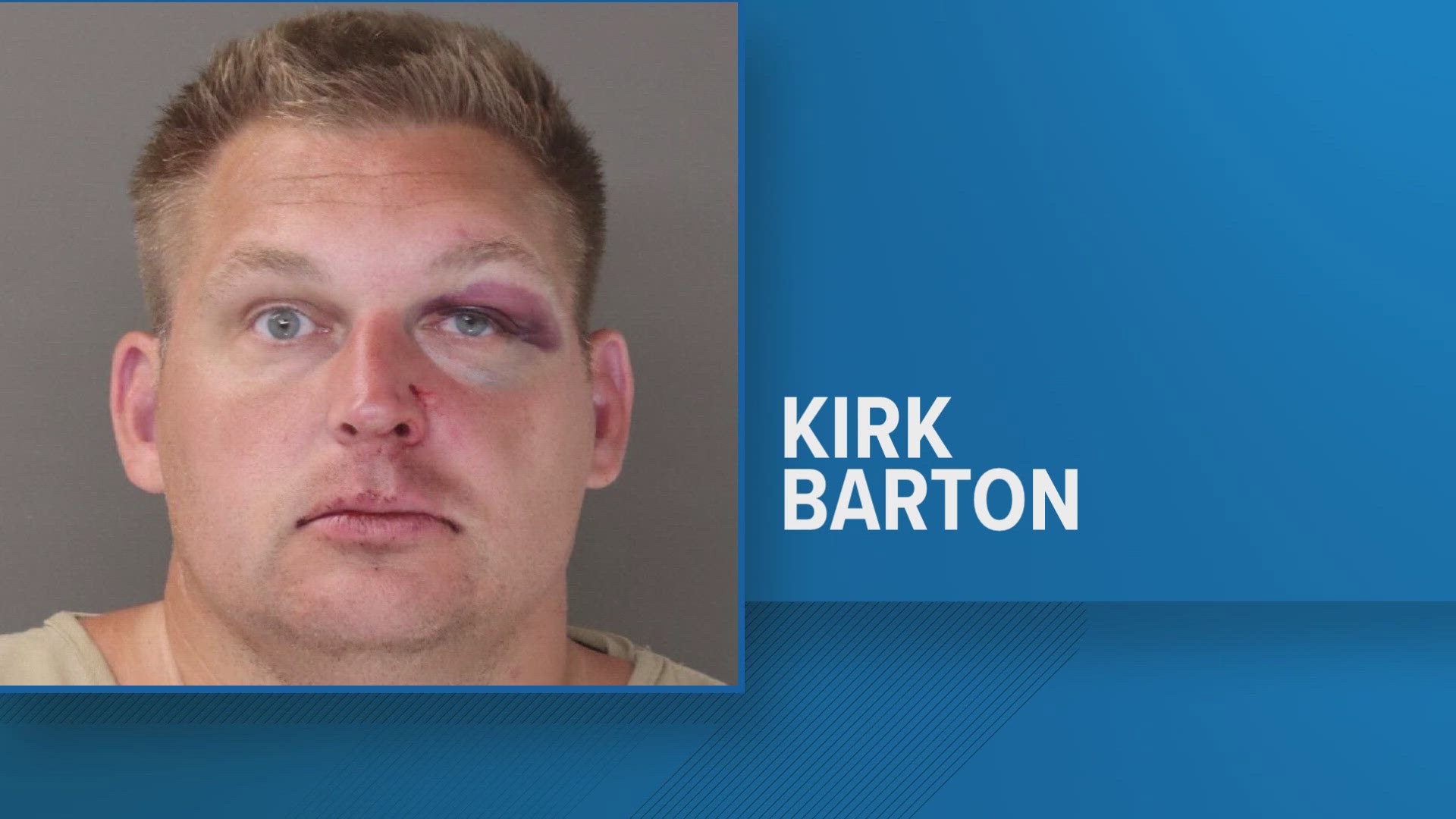 Kirk Barton, 40, is charged with aggravated vehicular homicide.