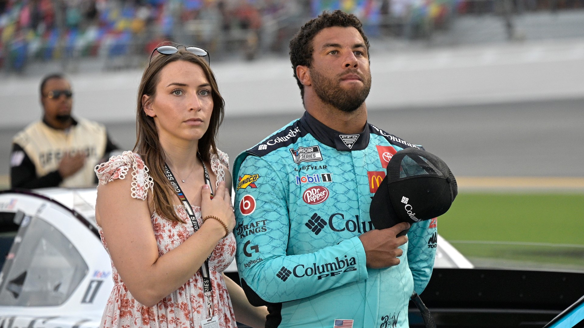 NASCAR star Bubba Wallace married longtime girlfriend Amanda Carter at the J.W. Marriott in Uptown Charlotte on Dec. 31.