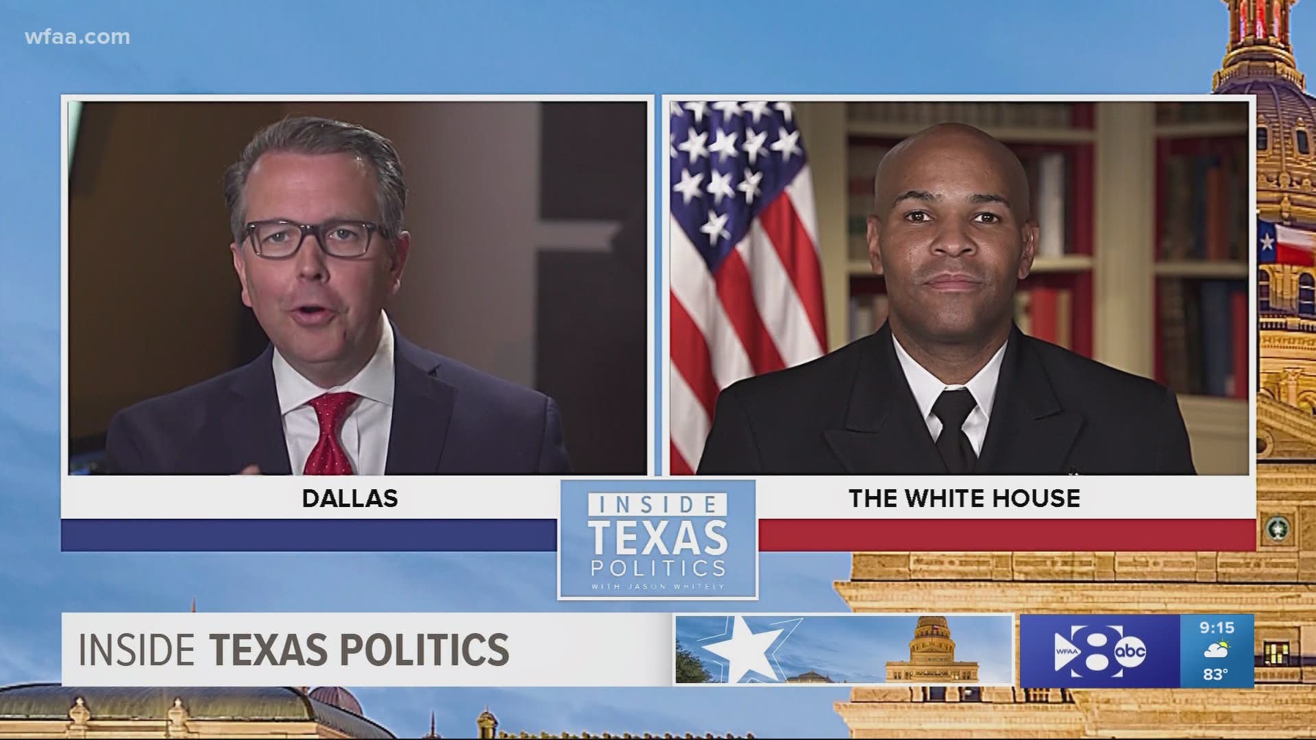 U.S. Surgeon General Jerome Adams said the sooner everyone wears a mask, the sooner we can get closer to normal. *Taped prior to Gov. Greg Abbott's mask order.