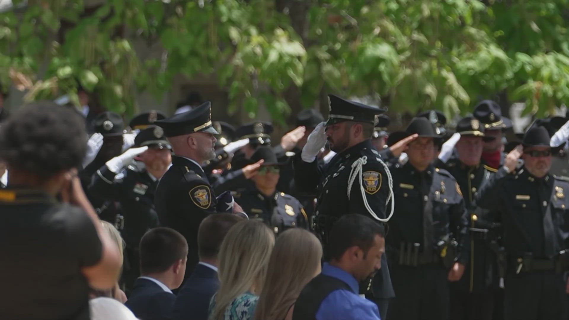 Hundreds of officers, family members, and friends gathered to honor fallen Fort Worth officer Sgt. Billy Randolph.