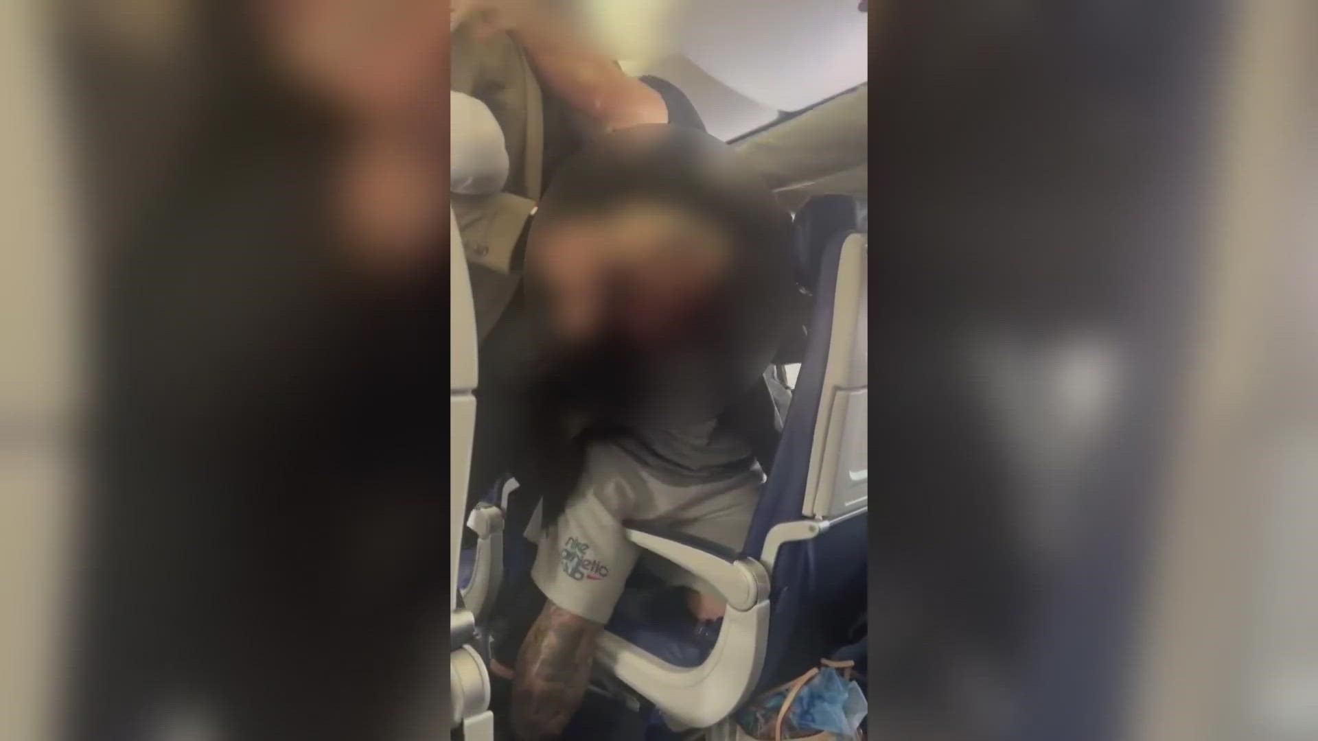 A fight broke out on a Southwest Airlines flight out of Dallas on Monday, and the incident was captured on video.
