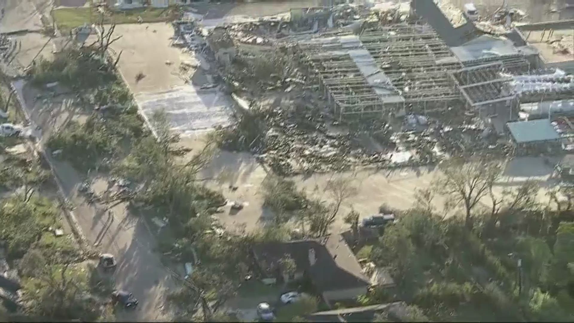 A Home Depot store off U.S. 75 was destroyed during Sunday night's storms.