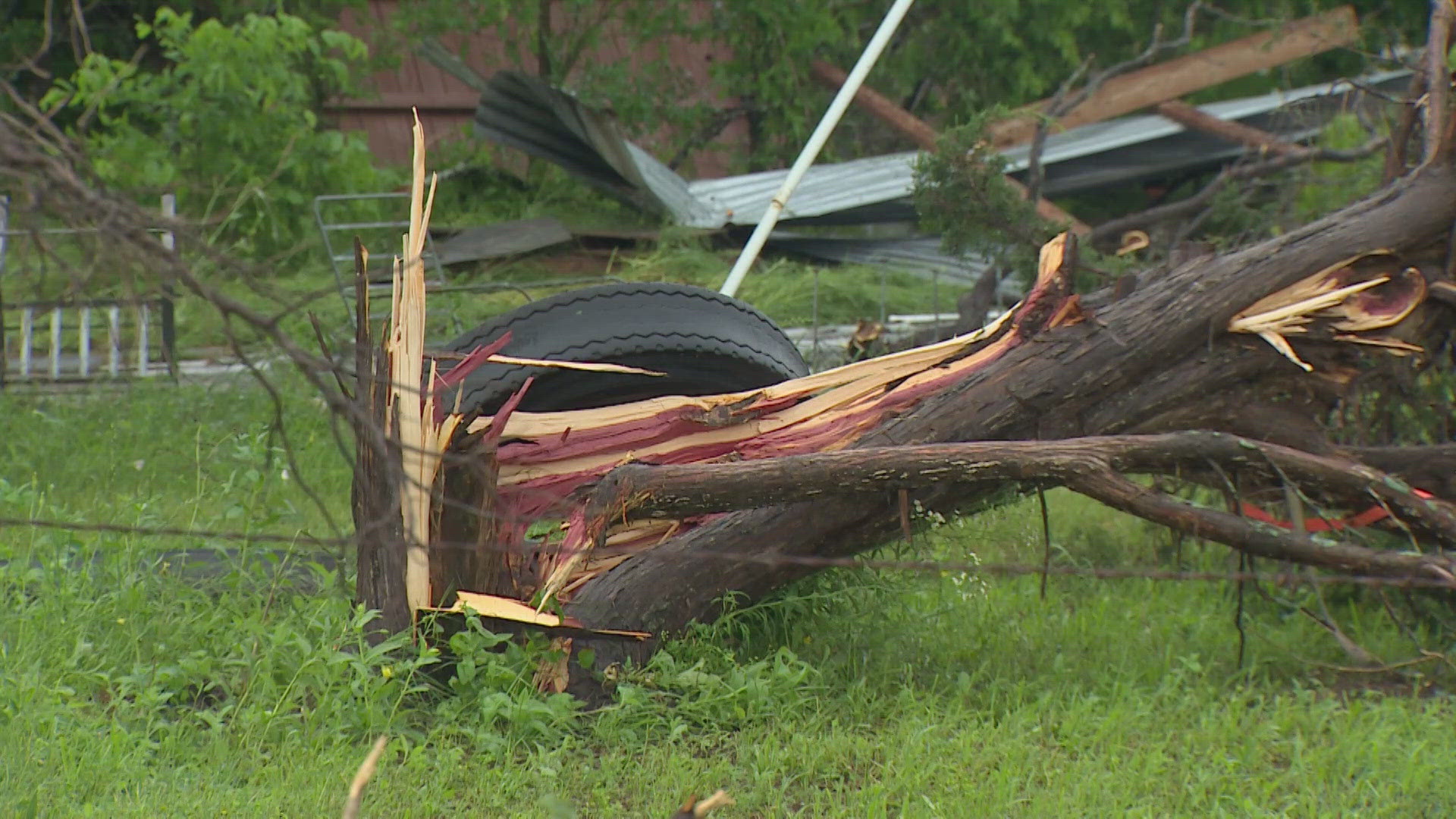 Damage was reported after storms moved through Friday.
