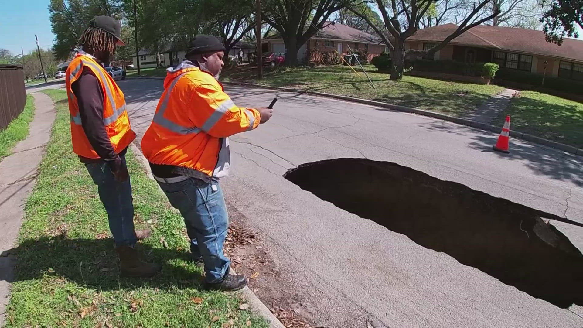 A large sinkhole injured a Pleasant Grove resident and disrupted the neighborhood, highlighting ongoing infrastructure issues.