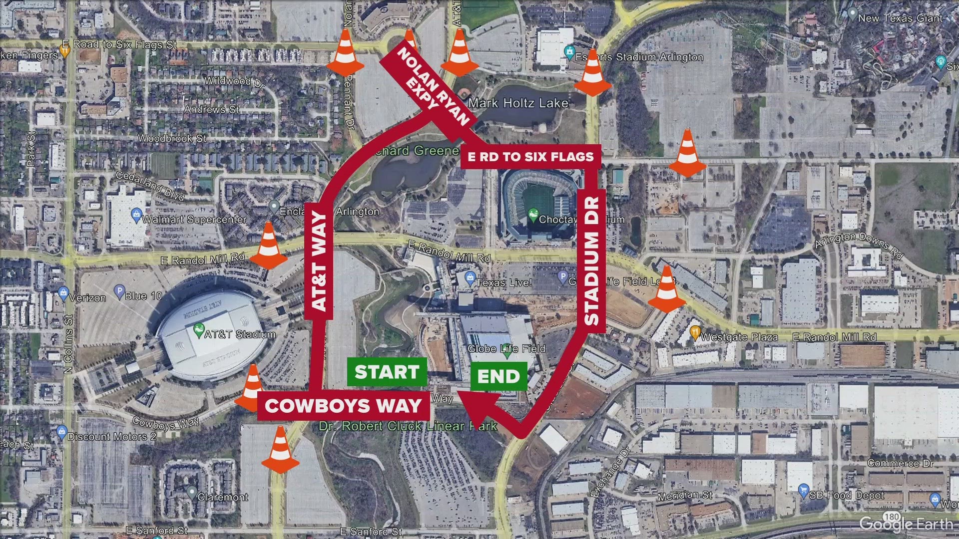 Here's a look at the parade route! It's free and open to the public, so arrive early.