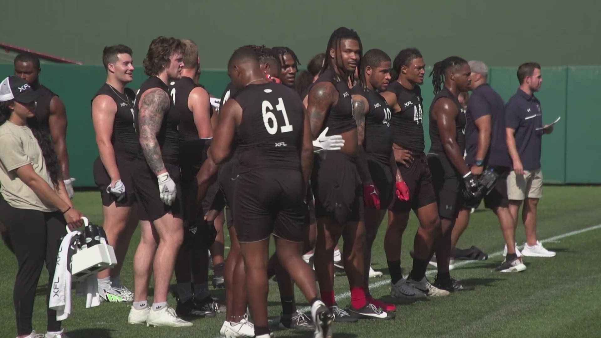 200 players tried out for spots on XFL rosters, doing lifts and tests not found at the NFL's combine.