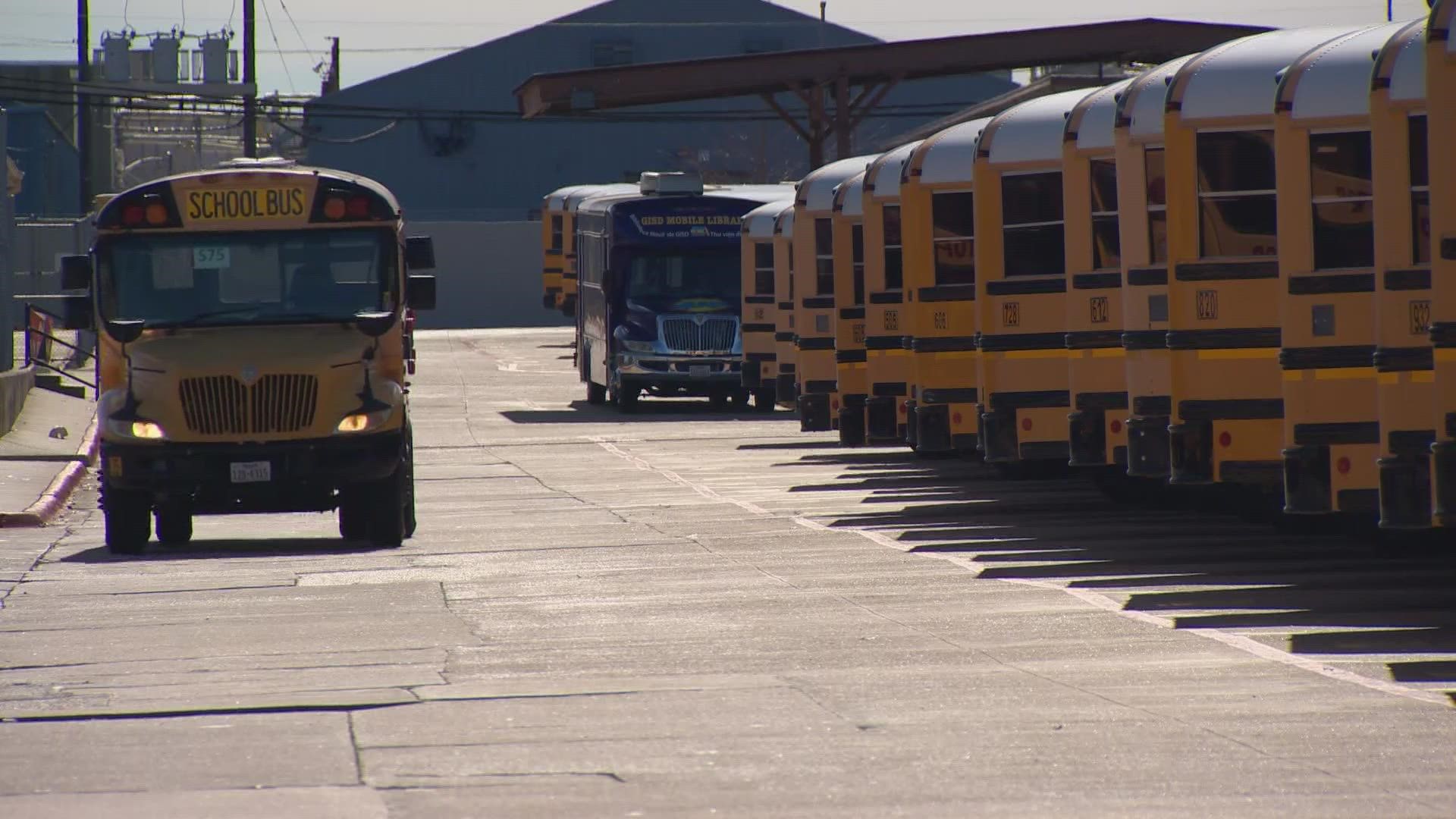 Plano ISD and Garland ISD reported school bus delays Monday, while some districts are dealing with a shortage of substitute teachers.