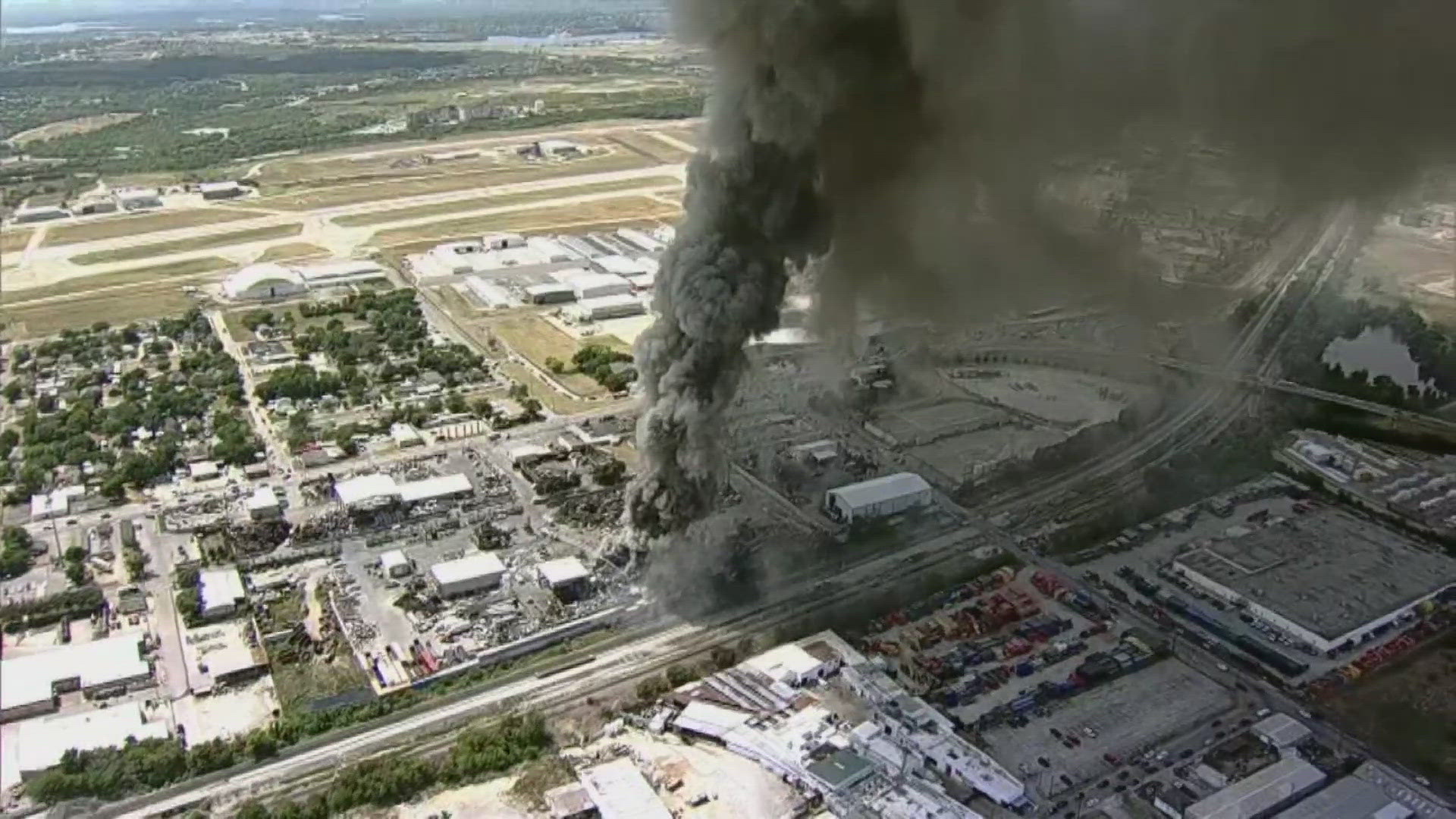 More than 175 firefighters worked to put out a North Texas scrapyard fire for more than 14 hours in triple-digit heat.