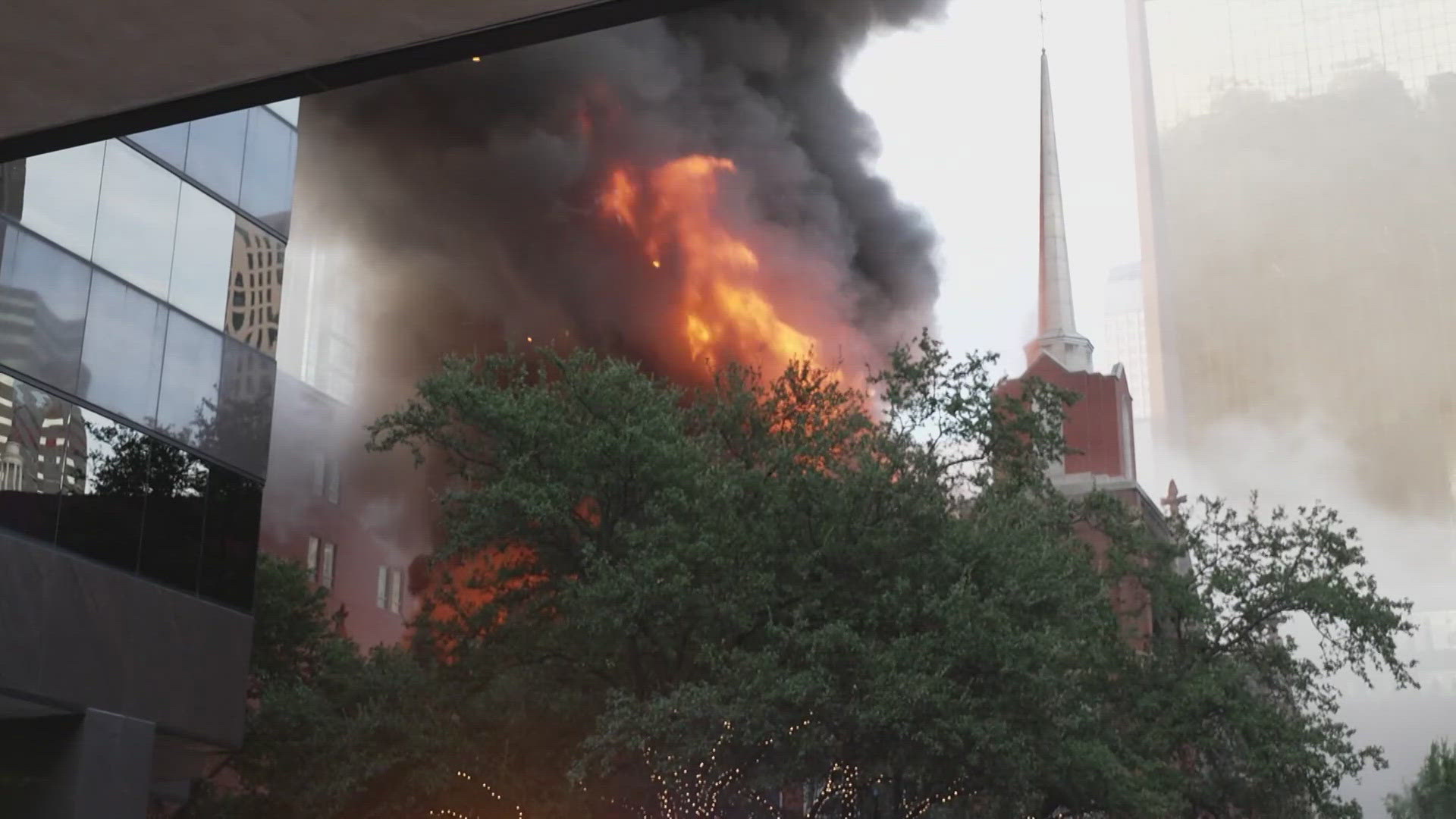 Dallas First Baptists' congregation convened at the Kay Bailey Hutchison Convention Center after a fire burned their downtown sanctuary.