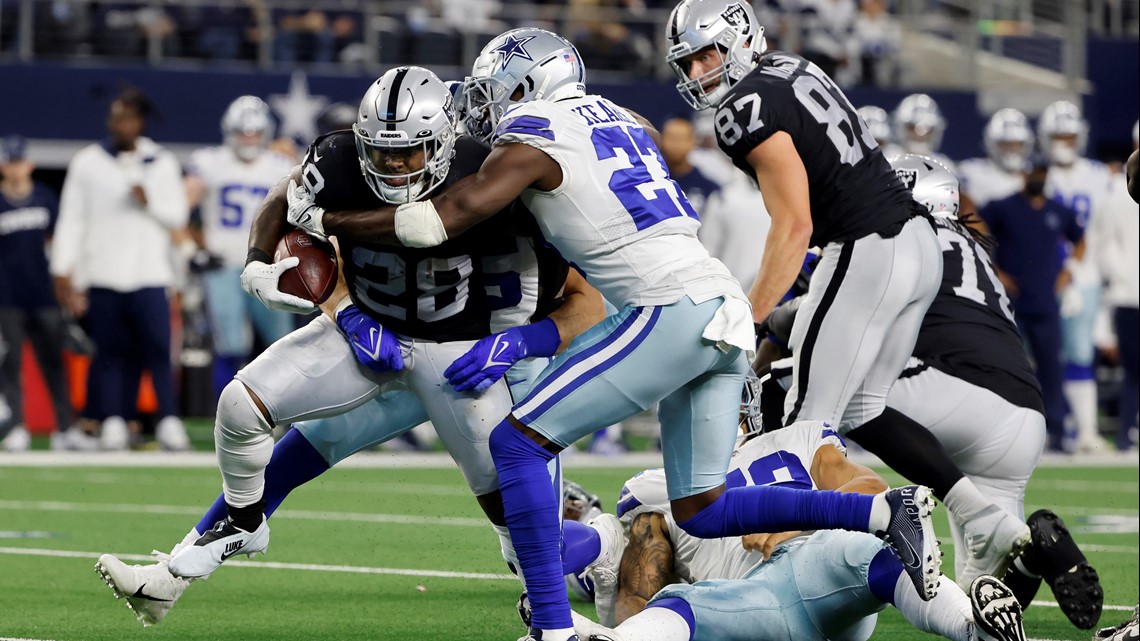 raiders beat cowboys 36 33 on thanksgiving kens5 com