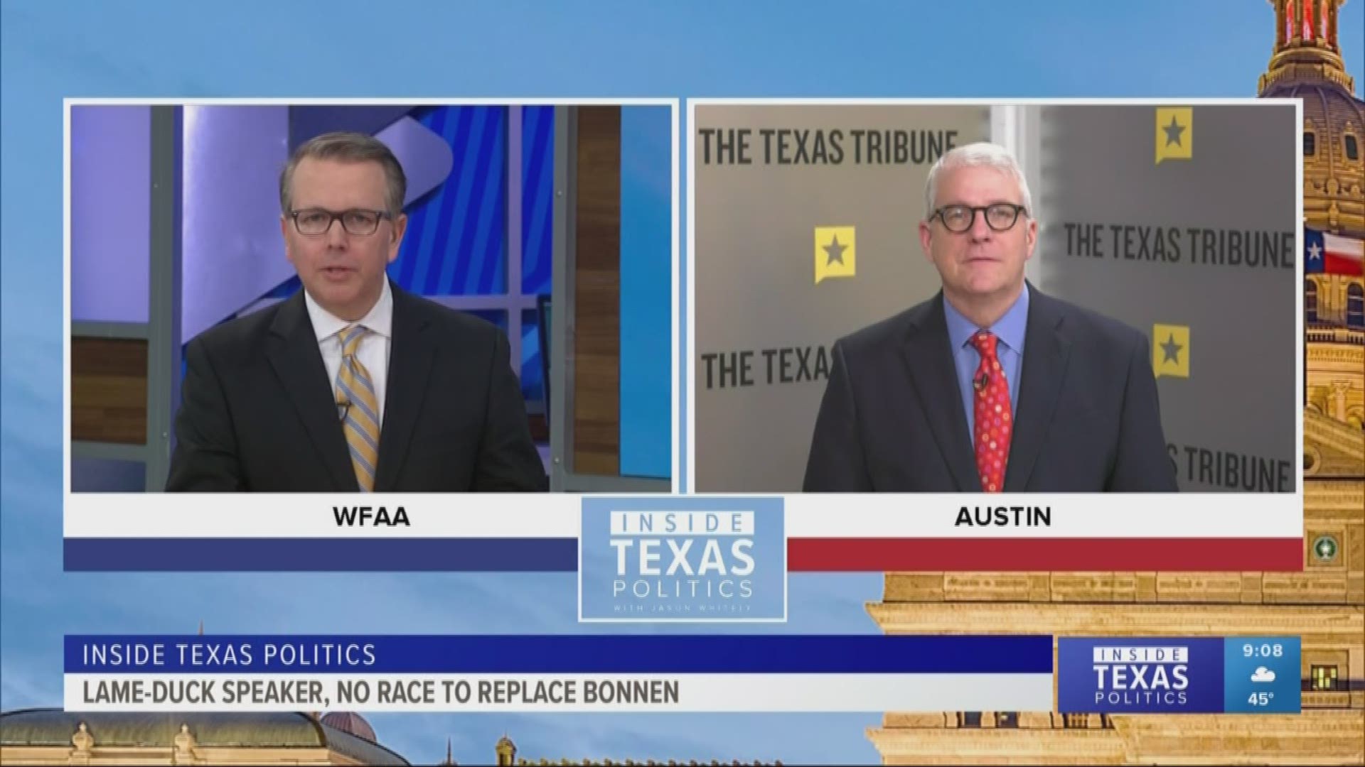 Ross Ramsey, the co-founder and executive editor of the Texas Tribune, joined host Jason Whitely to discuss whether there are any Republicans gunning for the job.