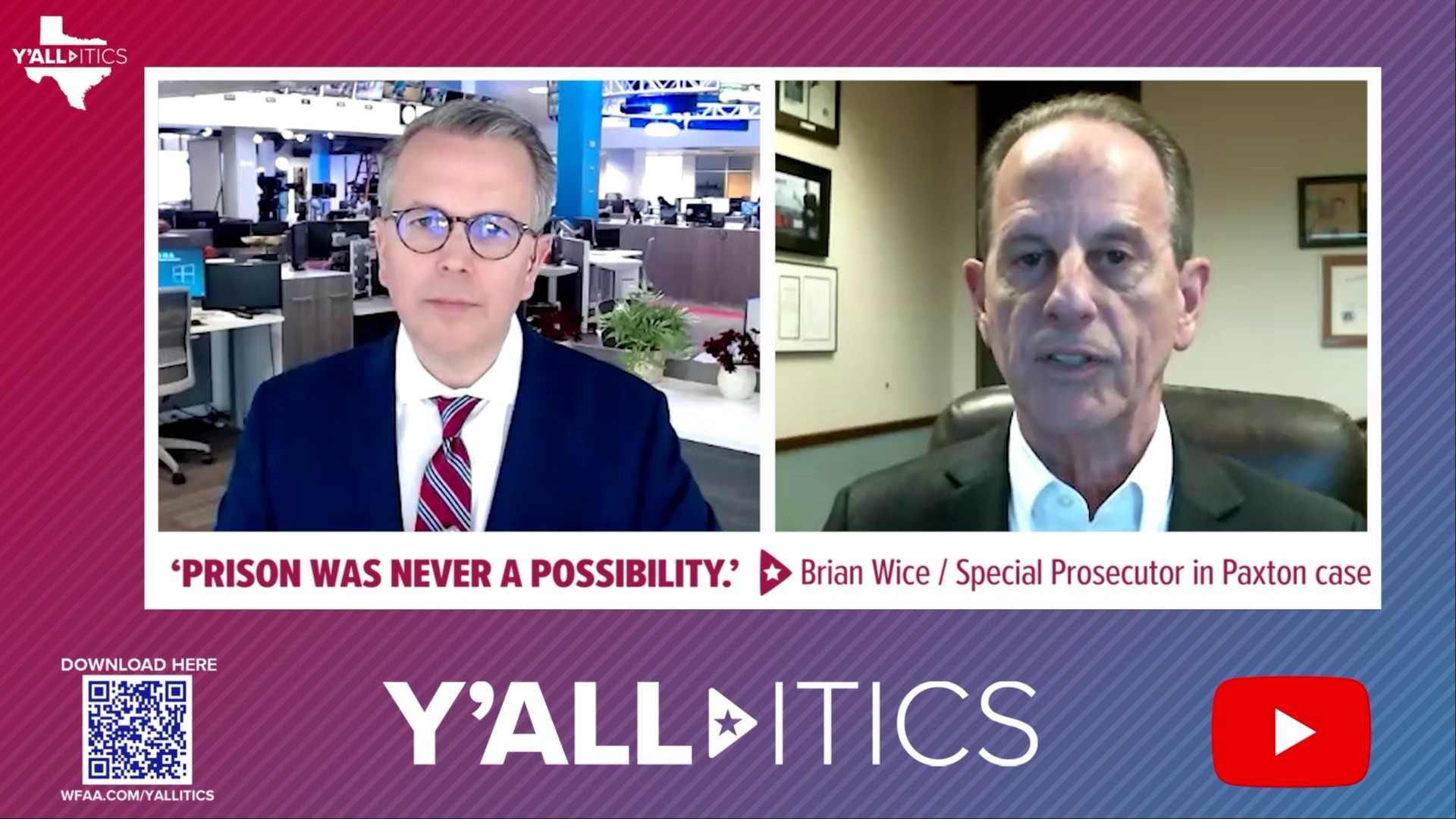Brian Wice made the decision to make a deal, and he took our call from his Houston office in this special episode of Y’all-itics.