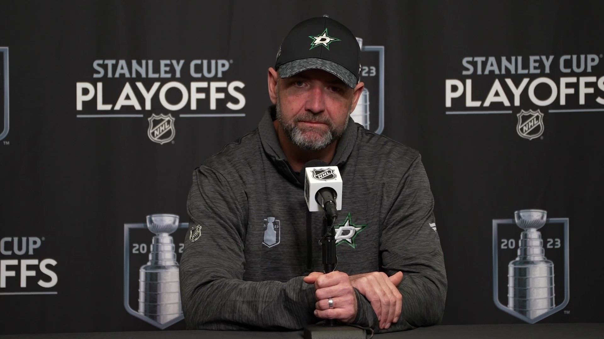 The Dallas Stars coach offered his thoughts on the "horrific" mass shooting at an outlet mall in Allen, Texas.