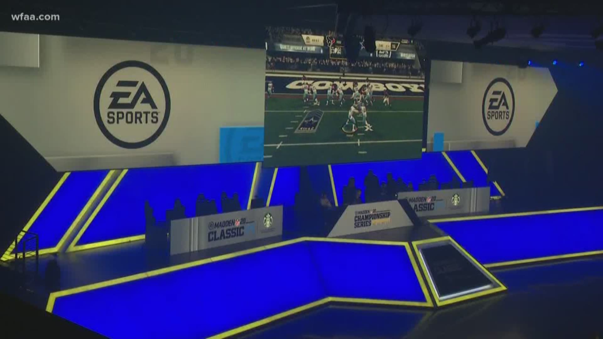 More than 500 Madden players flew in from all over the country to get their share of $190,000 in prizes at the EA Madden Classic. The Esports Stadium in Arlington's entertainment district is hosting the 3-day tournament for the first time.
