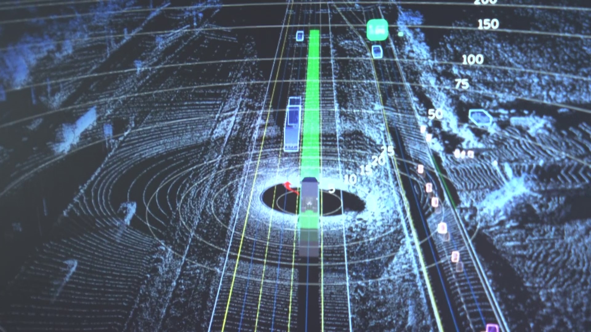 Aurora's trucks are equipped with long range lidar, radar and cameras. The company says its trucks use that technology to see four football fields ahead on highways.