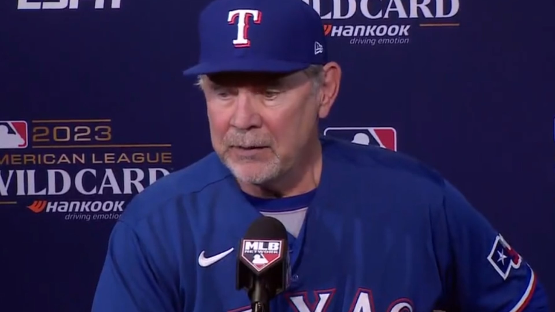 Texas Rangers manager Bruce Bochy talked about the club's Game 1 AL Wild Card win over Tampa Bay.