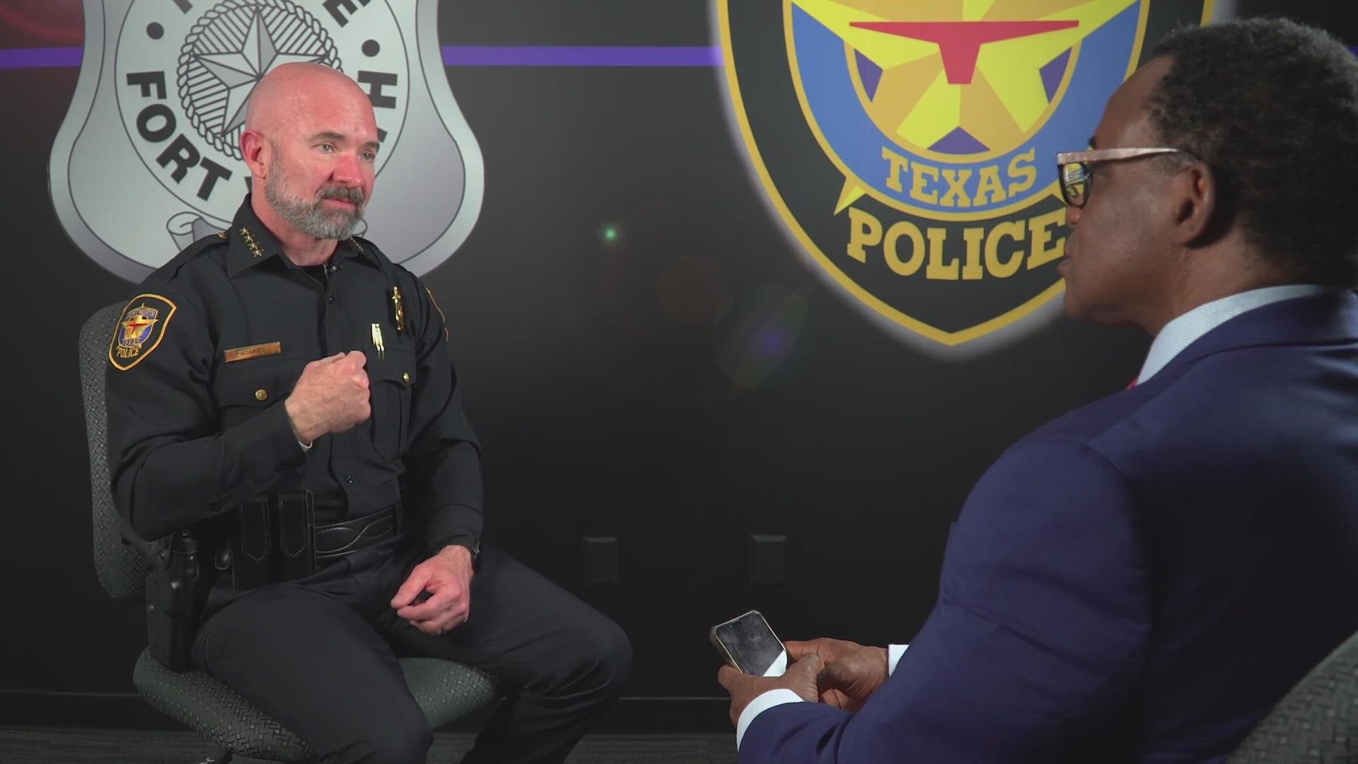 Chief Neil Noakes talks about fighting crime, his police advisory board, diversity, and what he would say to Atatiana Jefferson's nephew Zion Carr