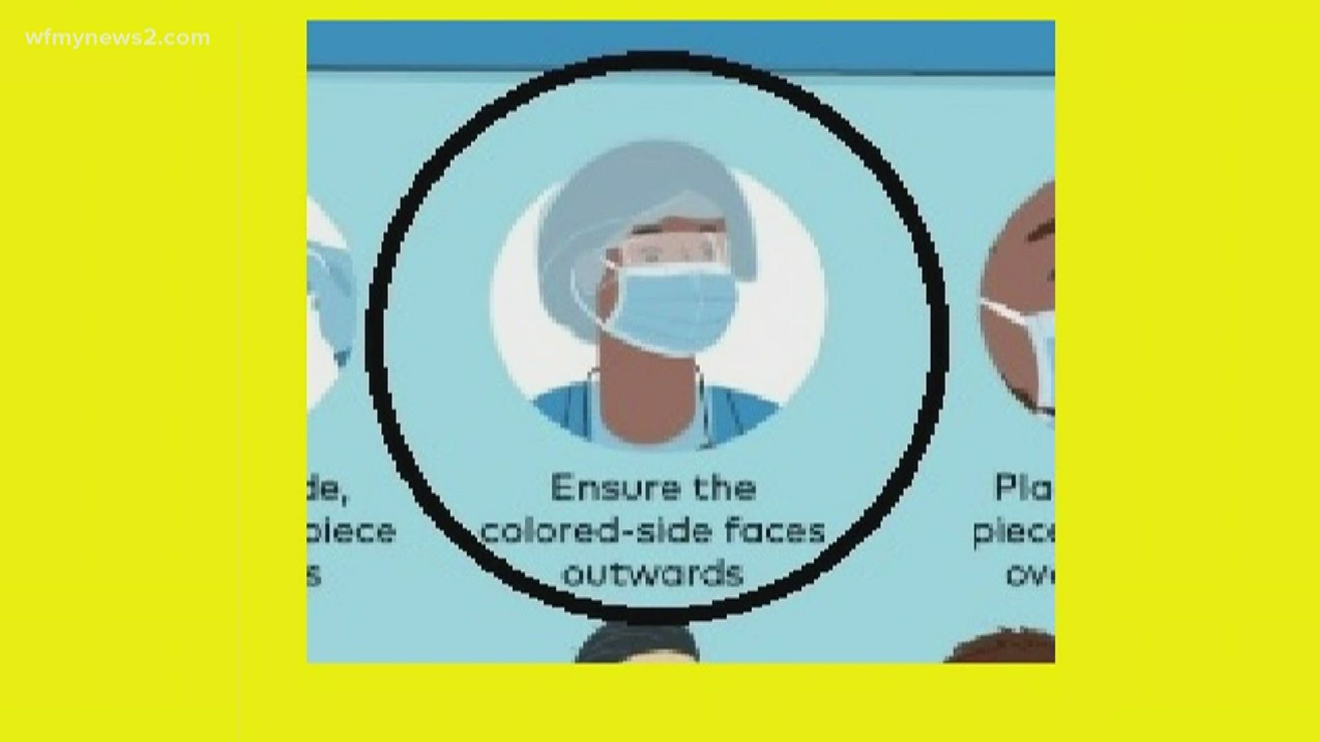 If you’re wearing a blue and white surgical mask, there is a right and a wrong way to wear it.