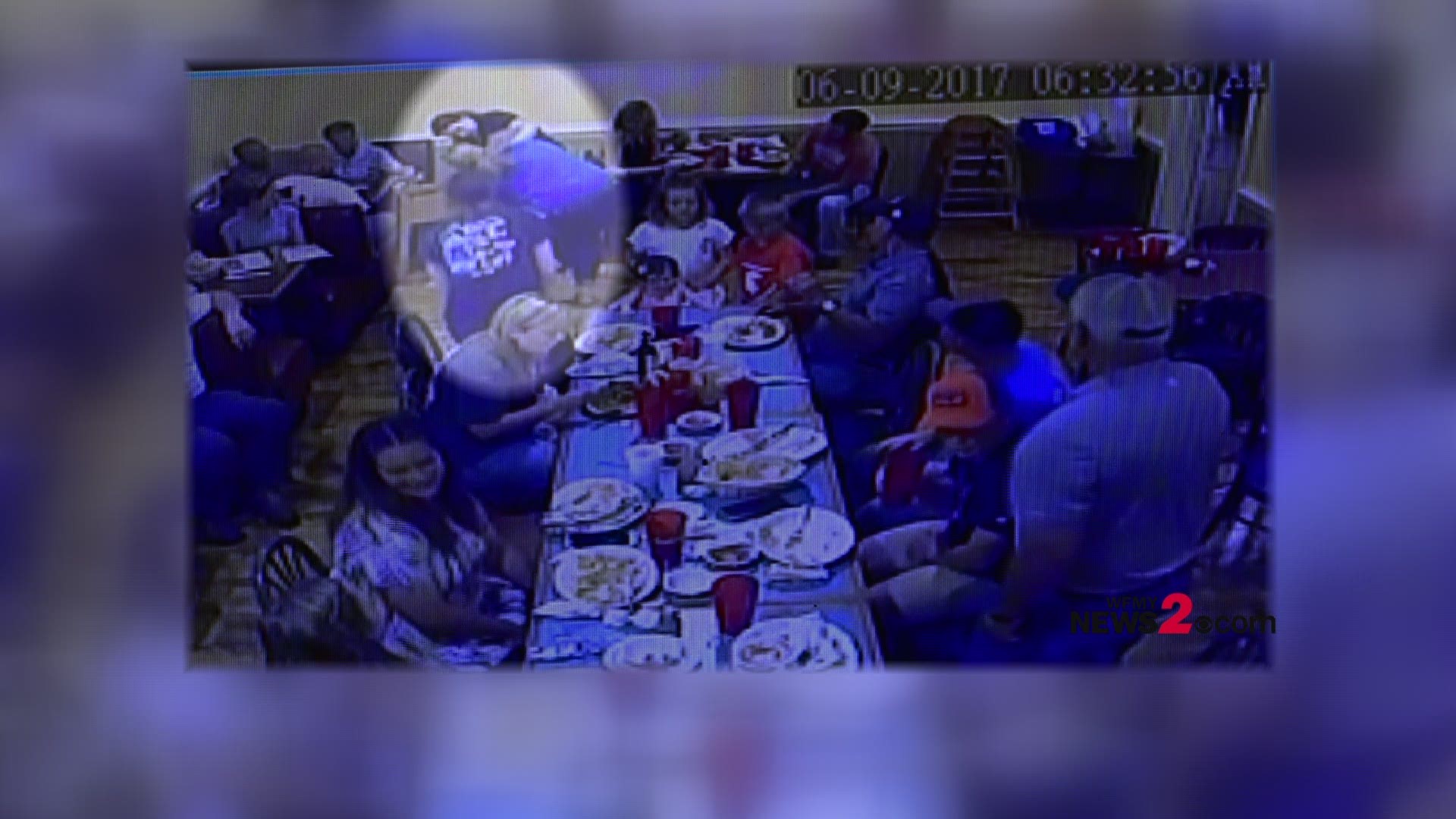 Security Footage of Triad Waitress Saving Choking Toddler