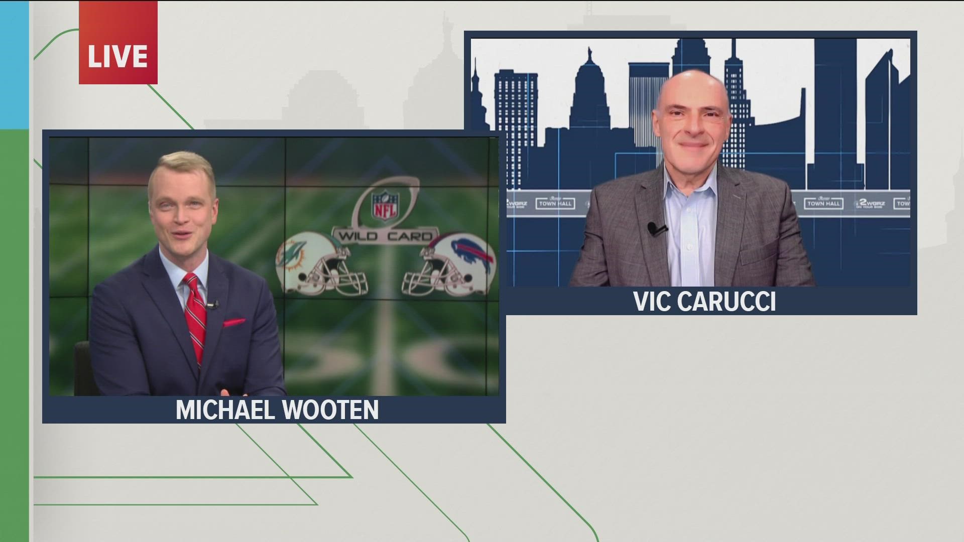 WGRZ Bills/NFL Insider Vic Carucci previews the Bills' wild card matchup with the Miami Dolphins on Sunday in Orchard Park.