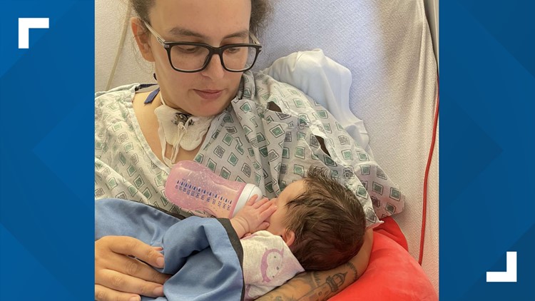 After almost dying from COVID, pregnant mom wakes up weeks later to meet new daughter