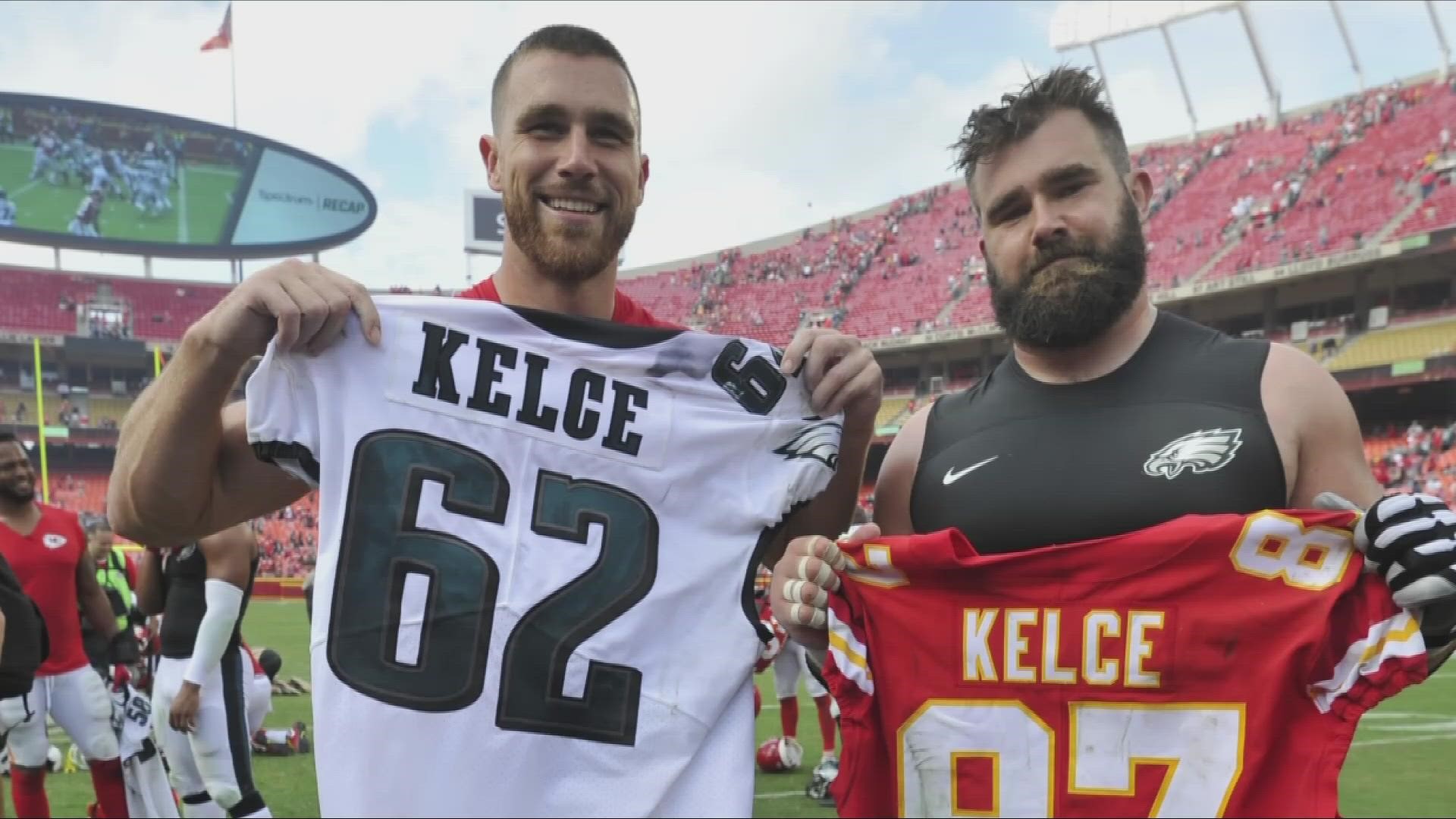 'It’s going to be an amazing feeling playing against him,' Travis Kelce said.