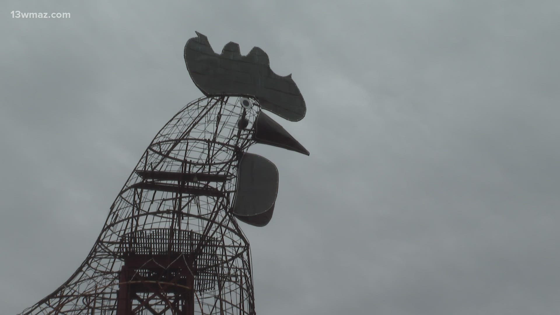 After the project was stalled for going over budget, folks in Fitzgerald are seeing updates in what they call the world's largest chicken.