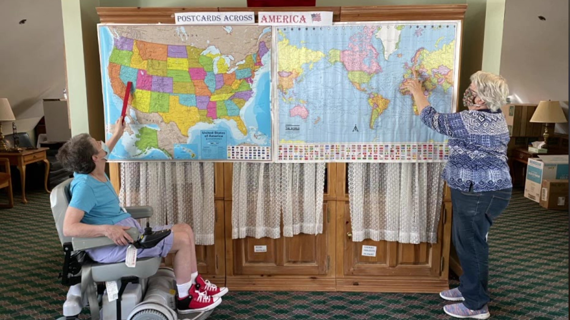 The activities director at Bethany Village Senior Living is calling her latest project to keep her residents' spirits up "Postcards Across America."