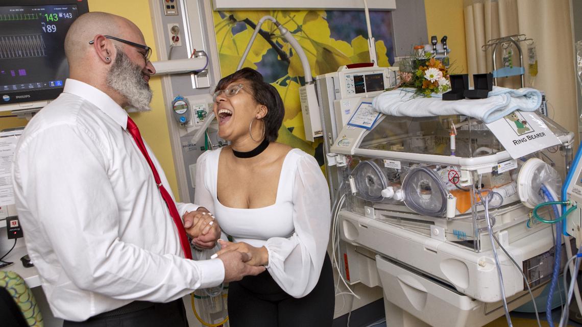 Baby in NICU is ring bearer is parent's wedding - Vimarsana News