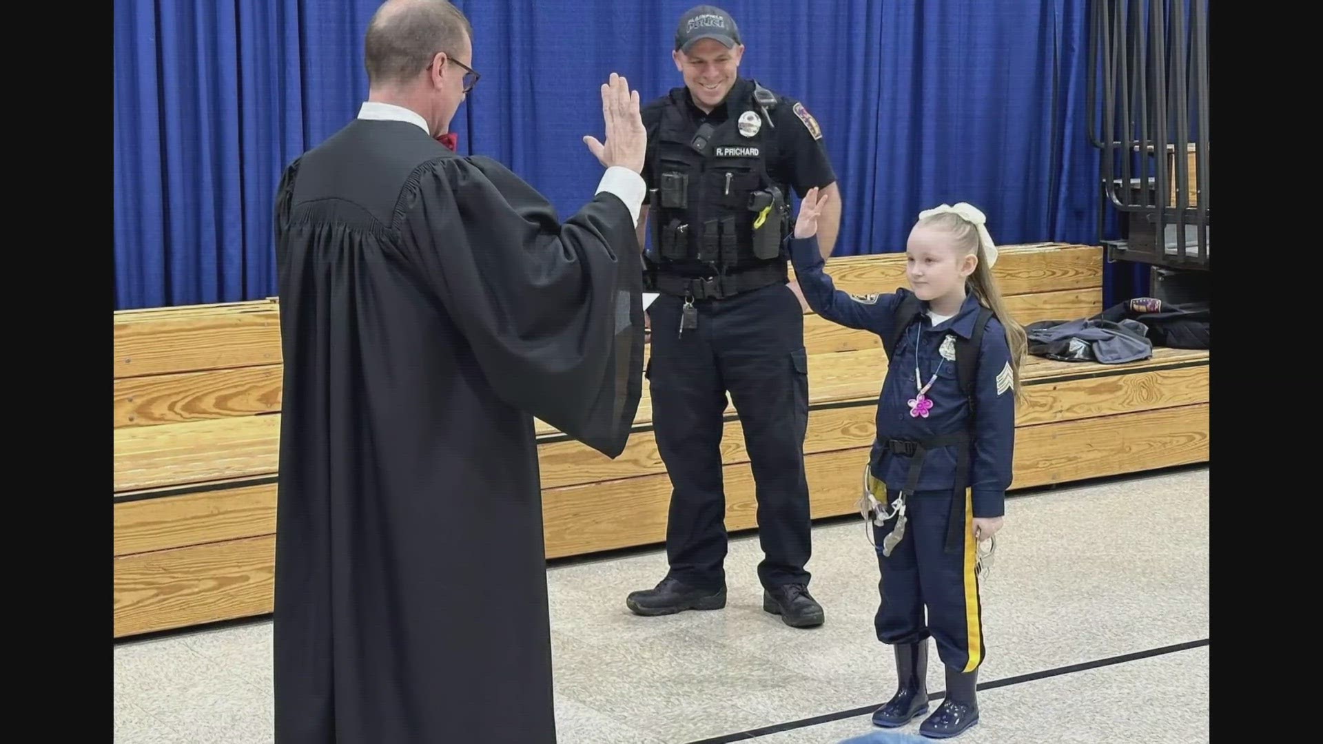 Elayah Chance got her wish to become a police officer for the day in Plainfield, Indiana.