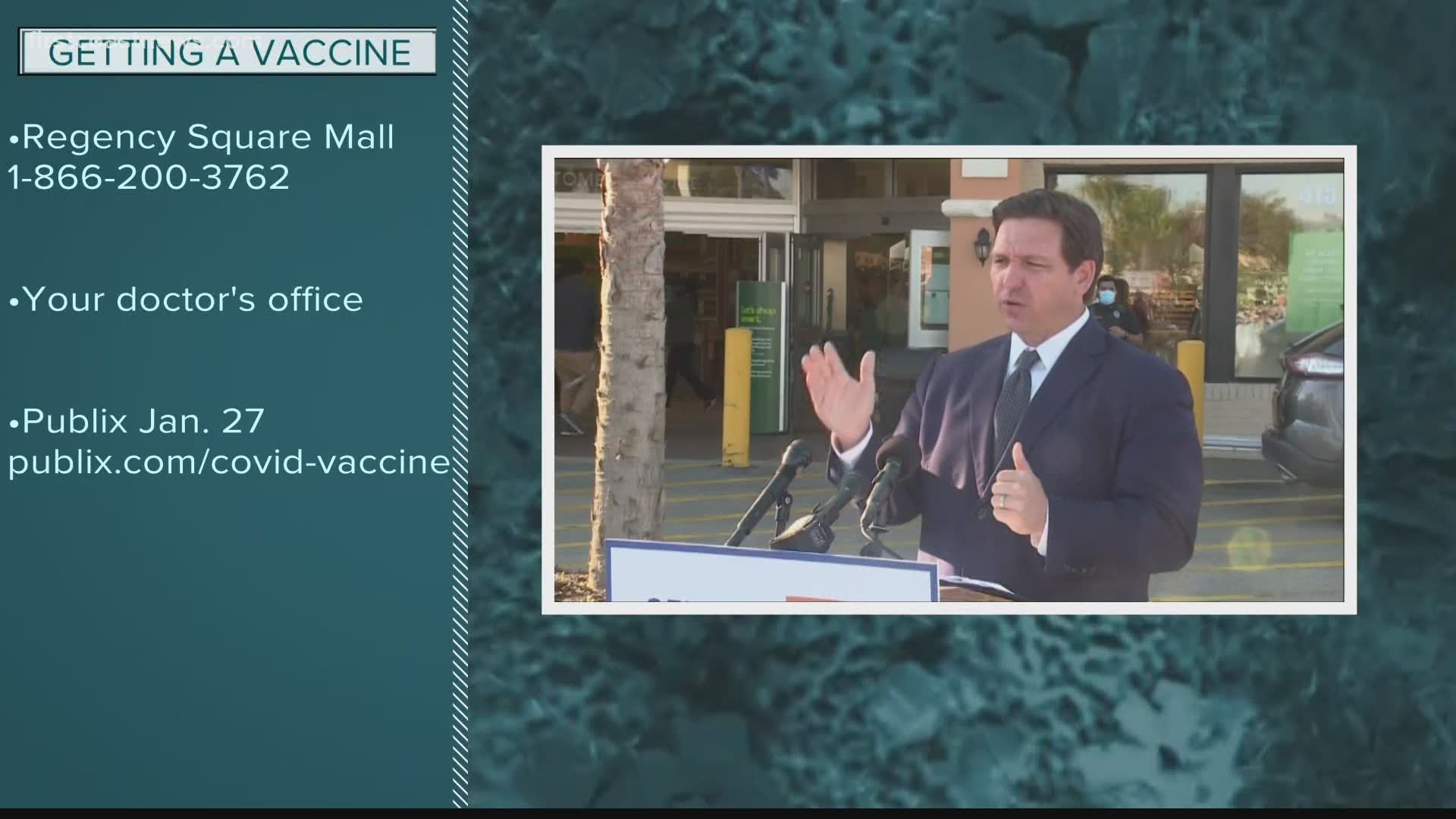 The next round of COVID-19 vaccine appointments will be made available at participating Publix stores on Wednesday at 6 a.m.