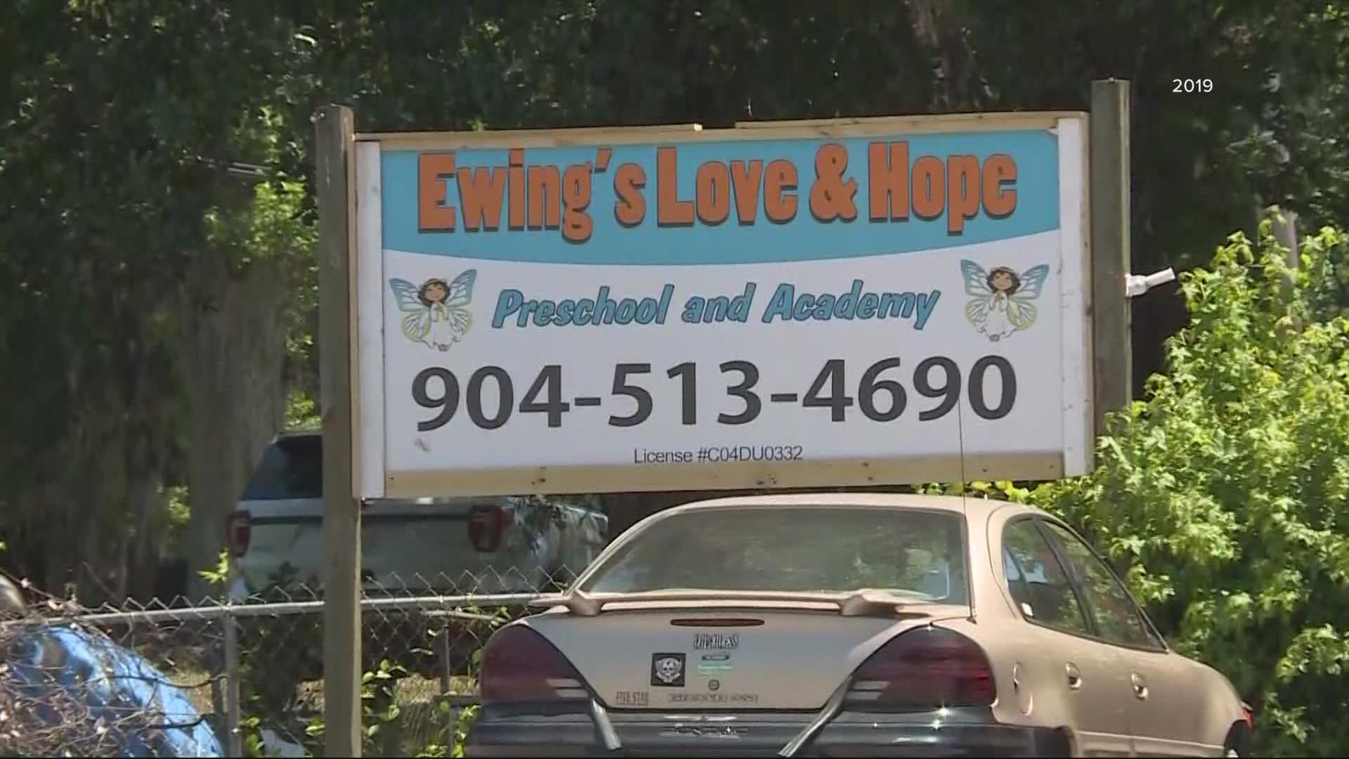 The insurance company says Ewing’s Love & Hope preschool's policy was cancelled weeks before the 4-month-old baby died.
