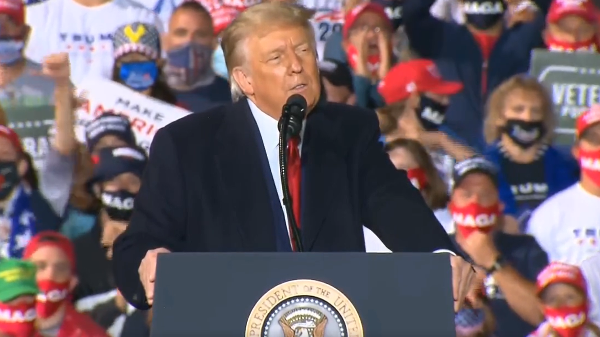 WTOL recaps the day's events, hearing from supporters and detractors, with full coverage of President Trump's campaign stop at Eugene F. Kranz Toledo Express Airport