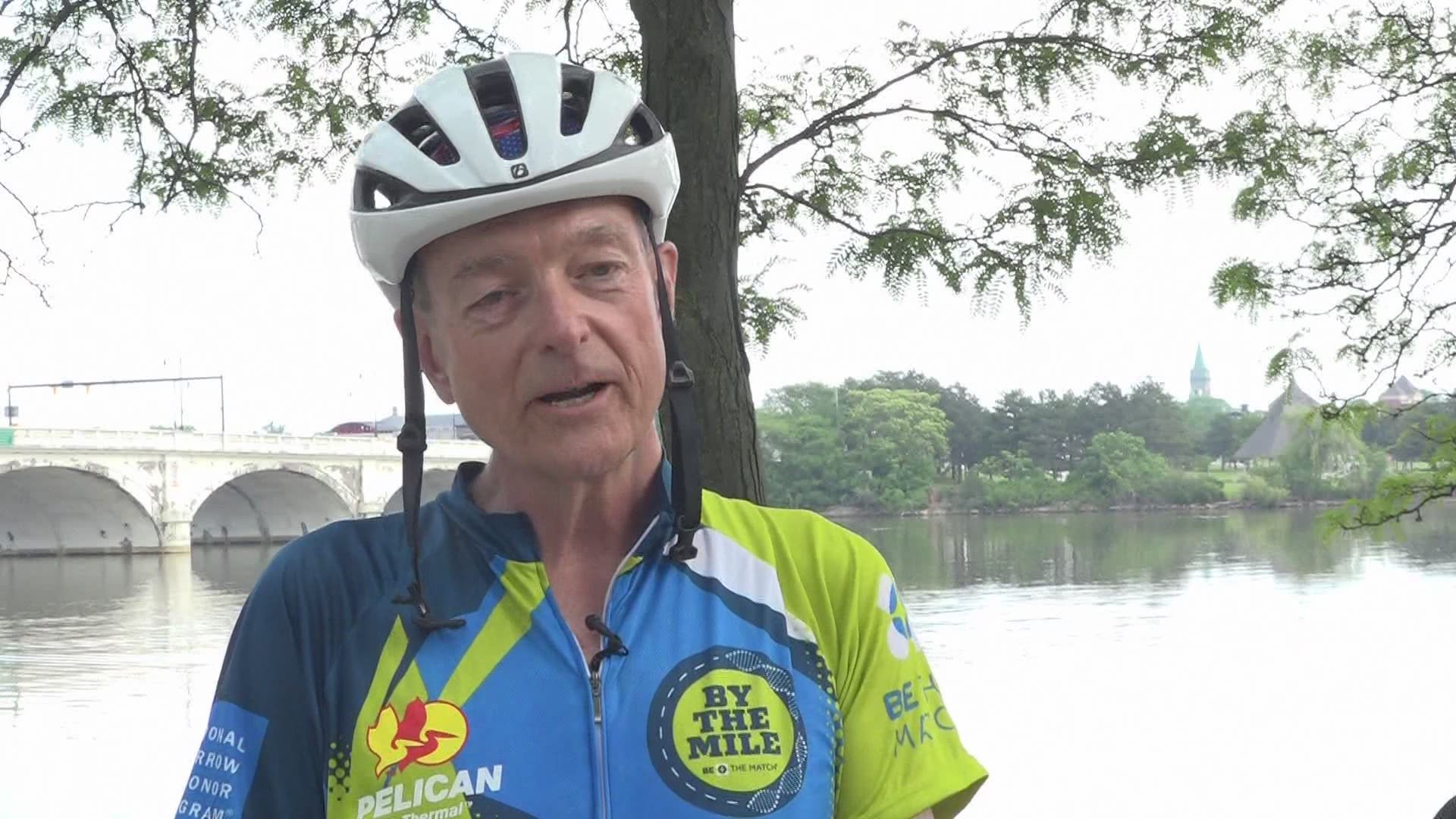64-year-old Bob Falkenberg, aims to bike 3,500 miles in a hope to raise funds and have donors sign up with Be The Match.