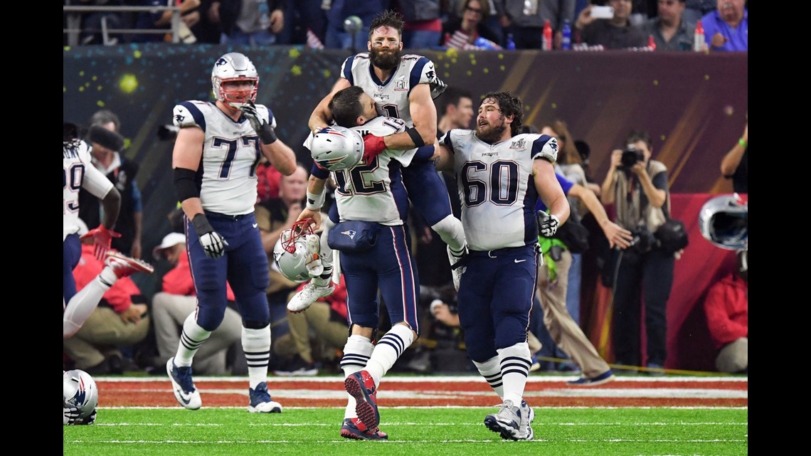 Atlanta Falcons cornerback Brian Poole (34) defends against New England  Patriots wide receiver Julian Edelman during the third quarter at Super  Bowl LI at NRG Stadium in Houston, Texas on February 5