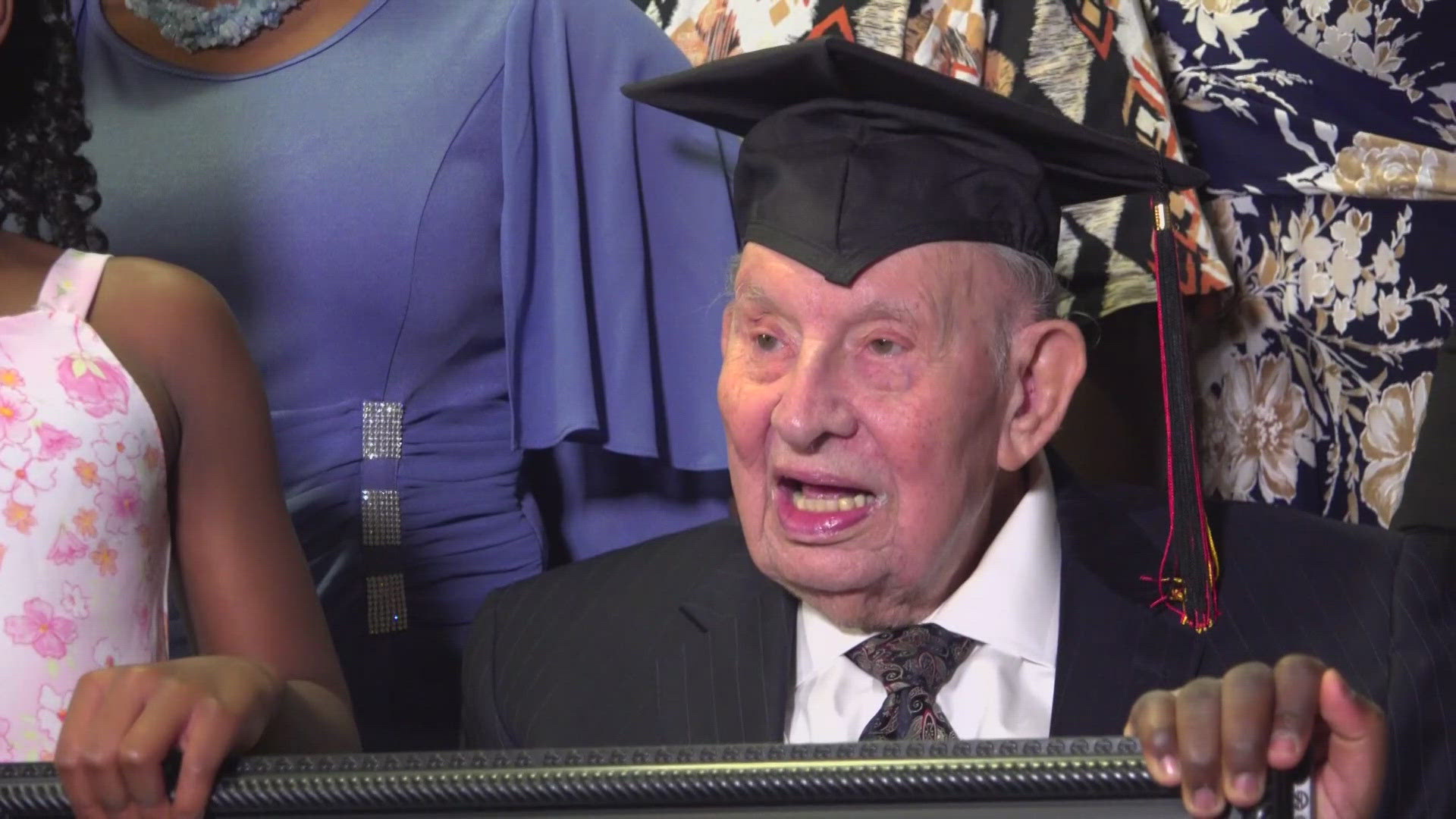 John Jack Milton started working on a college degree back in the 1940s.
Then life got in the way.