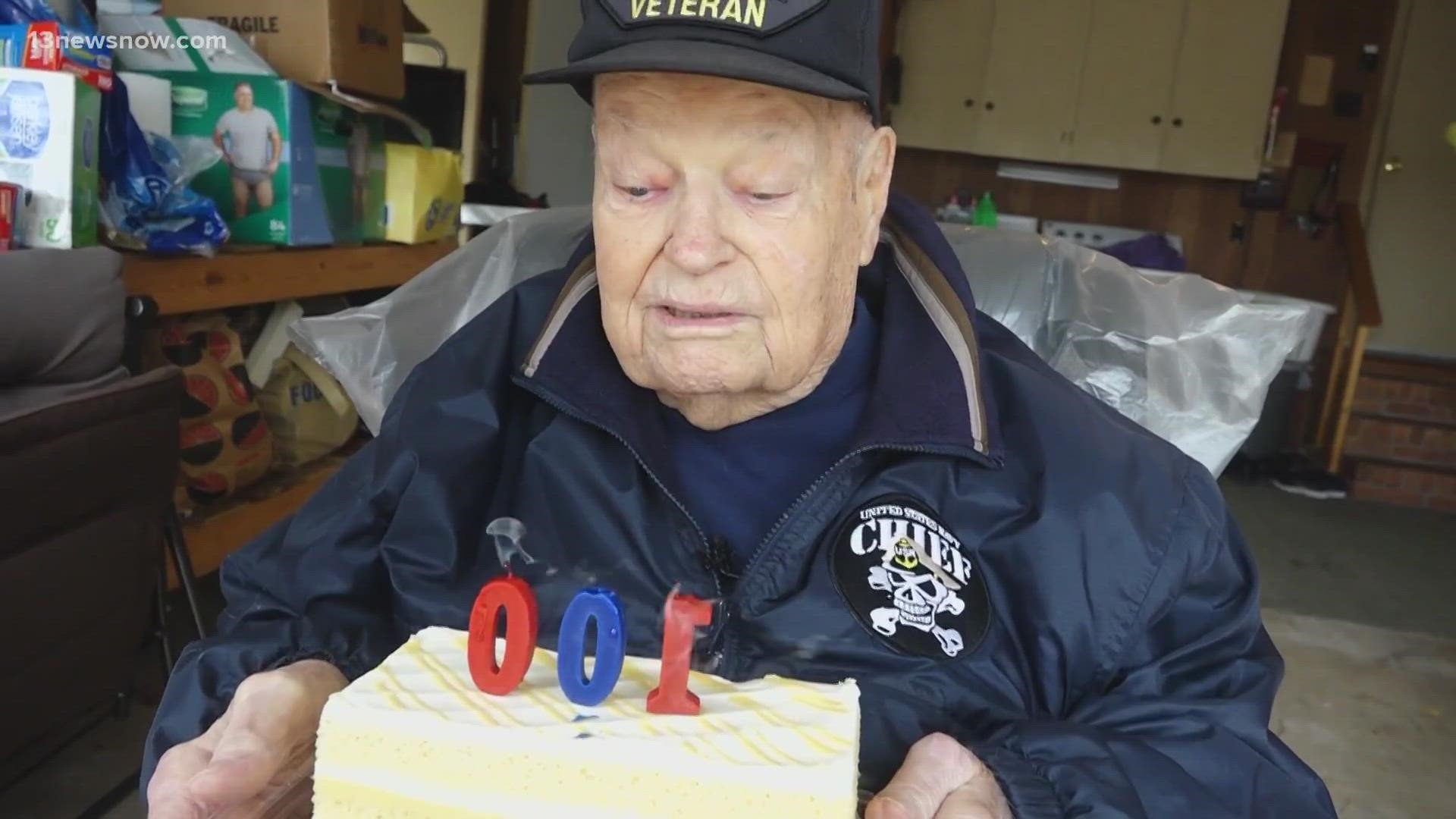 100-year-old USCG WWII vet Bob Manges helped transport U.S. troops to Omaha Beach, France prior to the June 6, 1944, D-Day invasion.