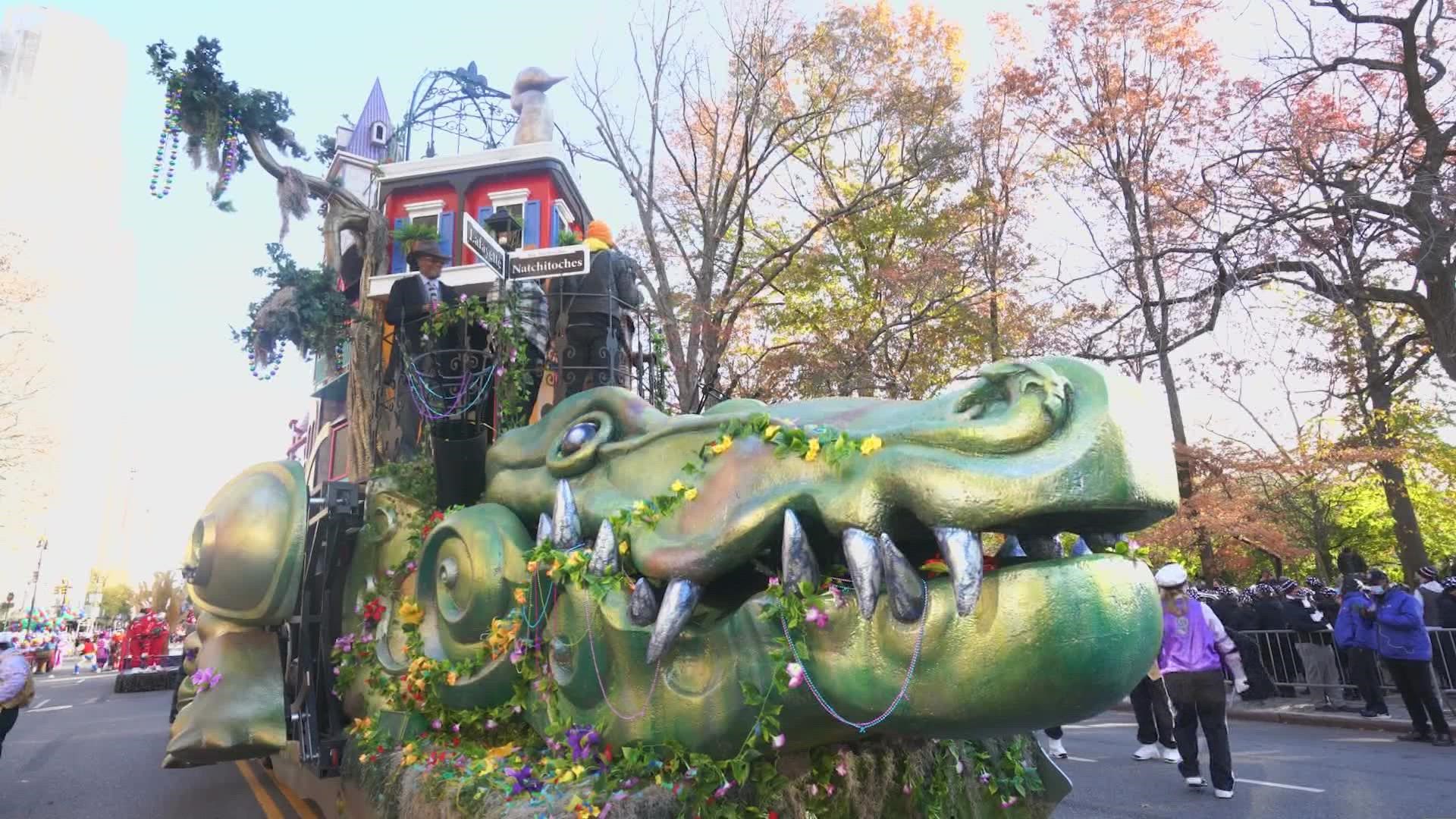 Float number 12 of 31 is the Celebration Gator, sponsored by the Louisiana Office of Tourism