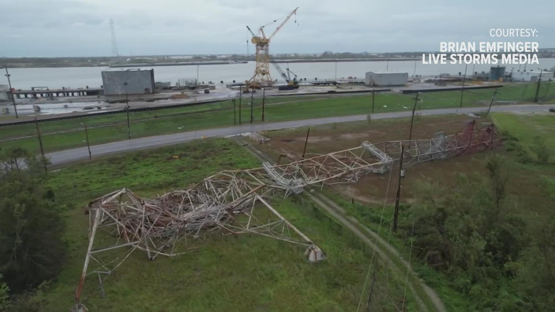 The devastating loss of power across the whole New Orleans area is being traced back to the failure of 8 Entergy transmission lines.