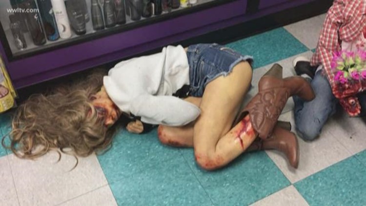 Adult store's Halloween prop of bloodied women sparks controversy
