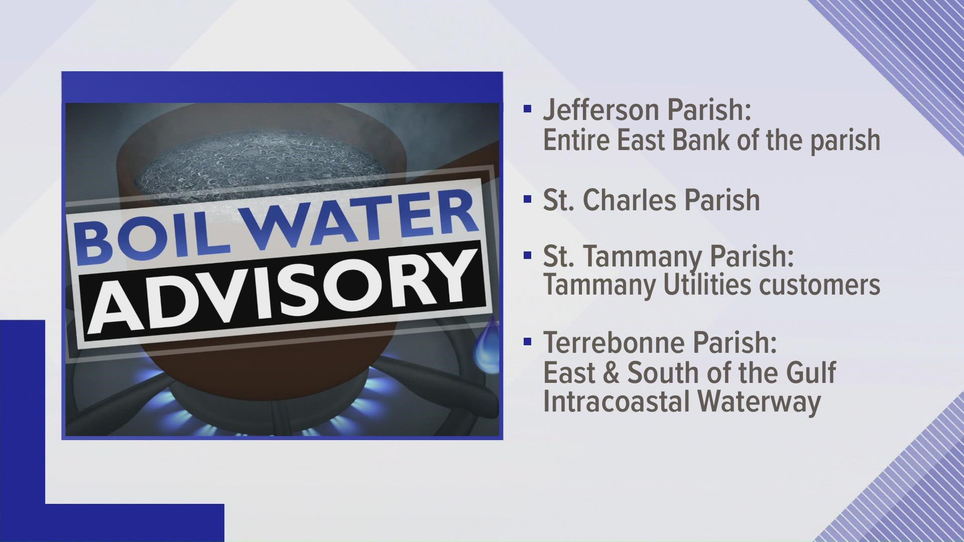 The Eastbank of Jefferson Parish is being asked to boil their water due to a loss of pressure and more than 200 people are stranded in Lafitte.