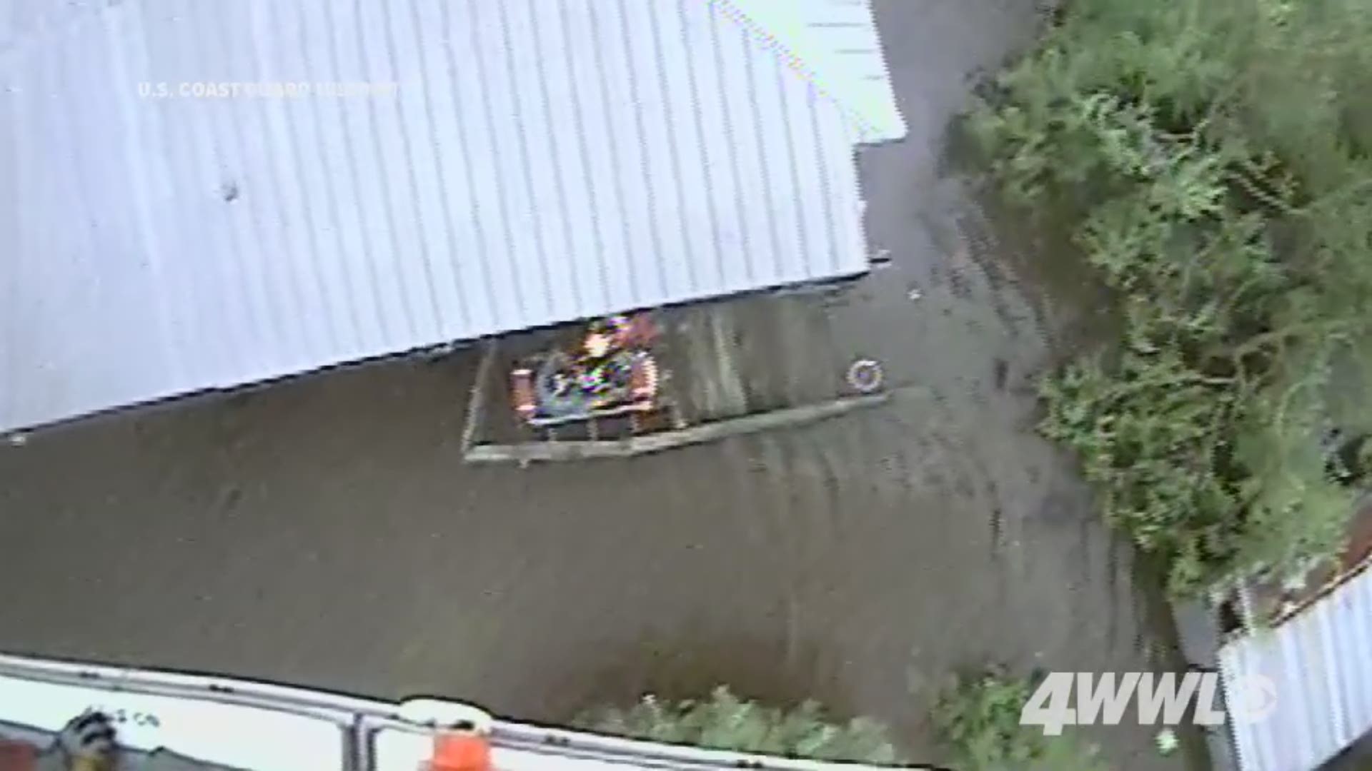 The Coast Guard and local agencies rescued 12 people and two pets from flooded areas of Terrebonne Parish in Louisiana, Saturday.