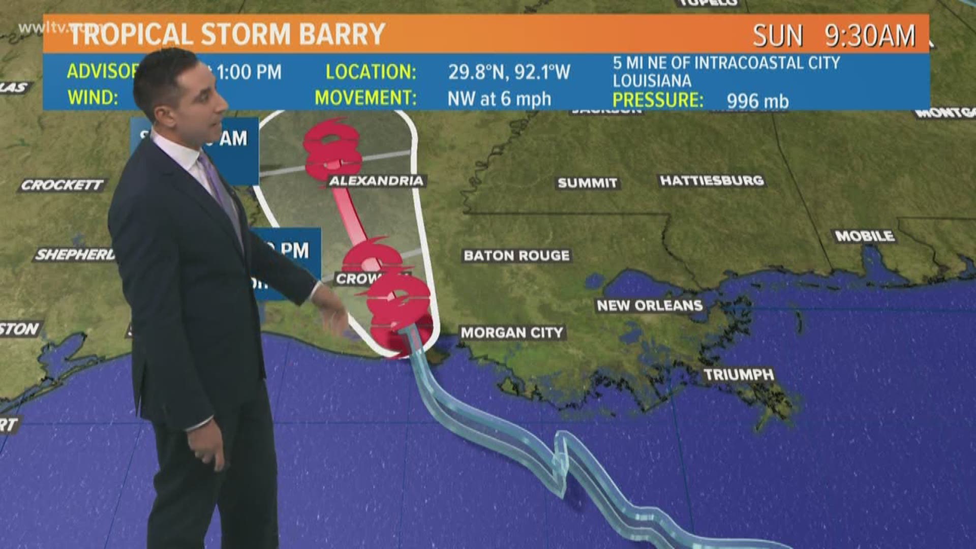 Barry's status as a hurricane didn't last long.